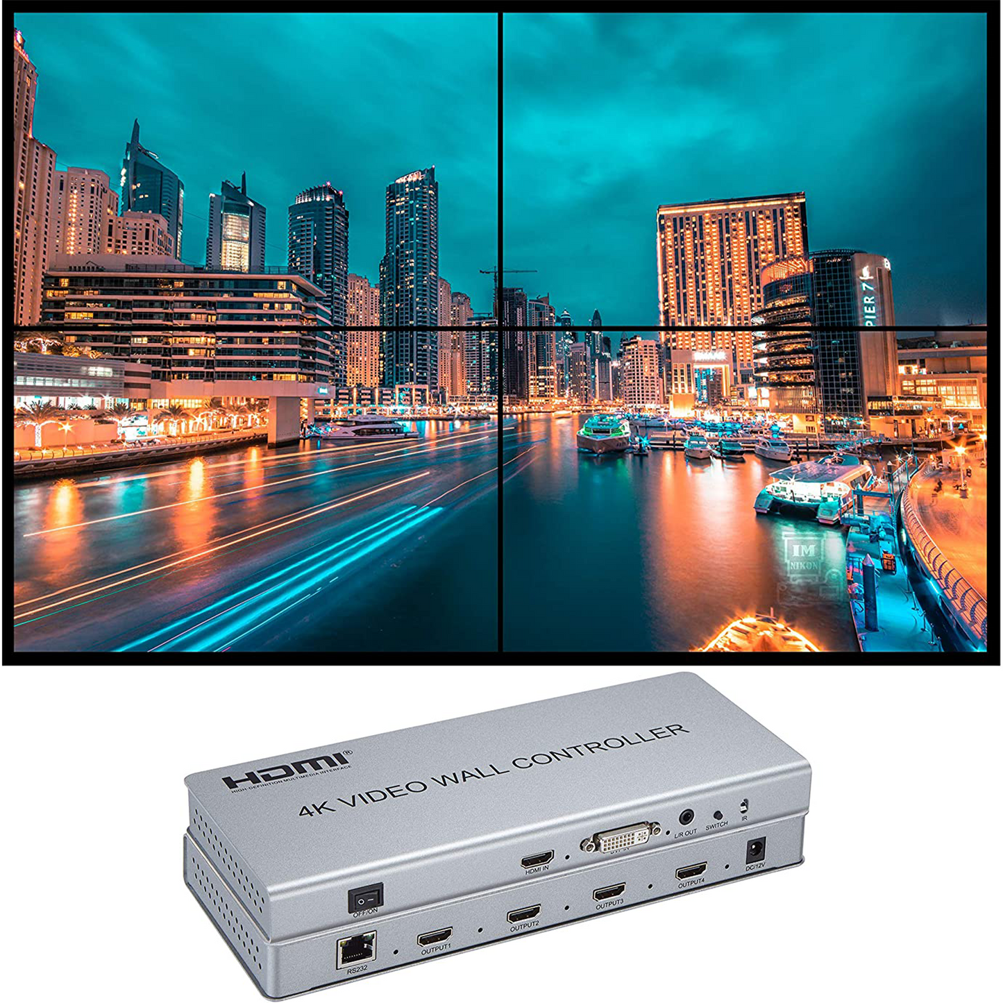4K 2X2 VIDEO WALL CONTROLLER