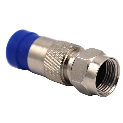 F Connector (PRESS) BLUE