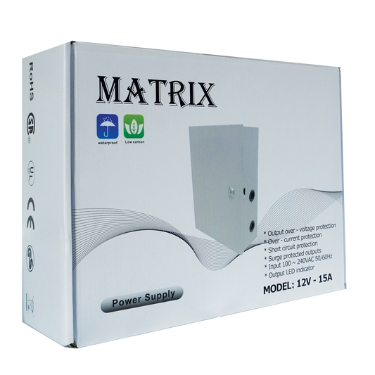 power supply BOX 12V 15A 9 CH
