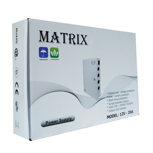 power supply BOX 12V 20A 18 CH