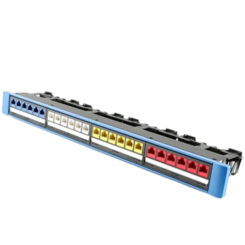 Cat6 UTP 24 port Patch Panel with colorful