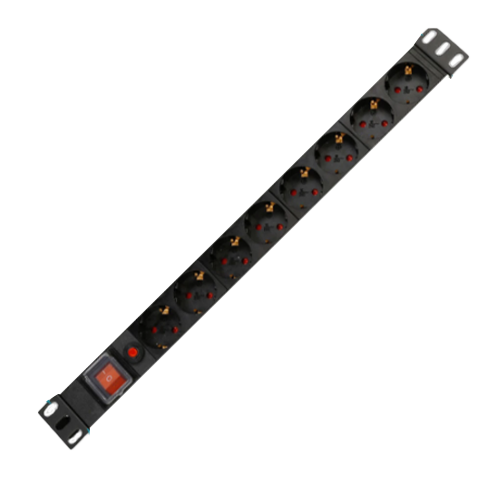PDU Euro 8 way with 1 switch